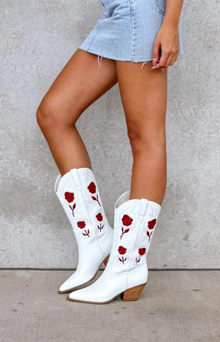 Arden White Garnet Cowboy Boots