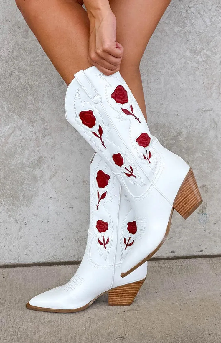 Arden White Garnet Cowboy Boots