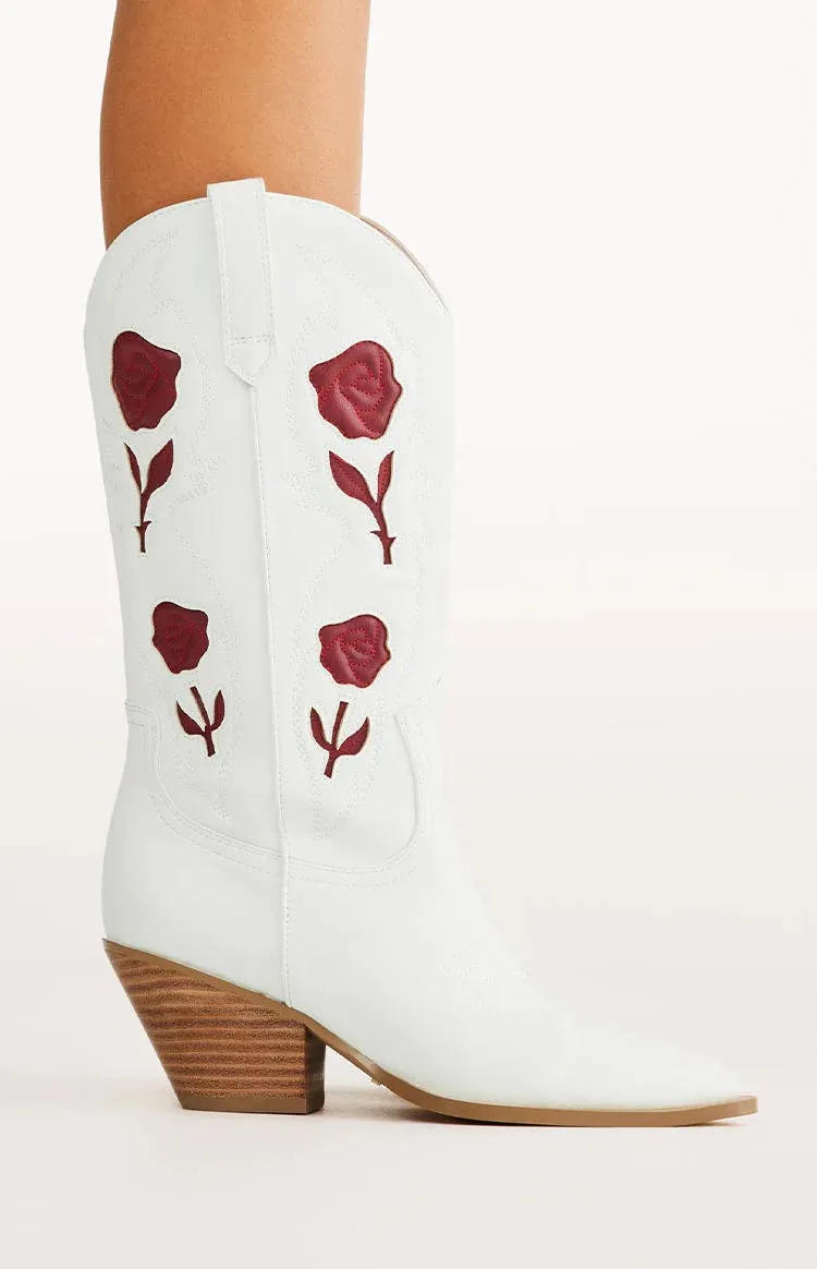 Arden White Garnet Cowboy Boots
