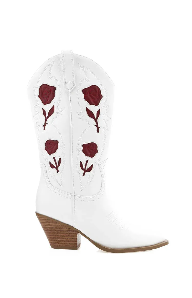Arden White Garnet Cowboy Boots
