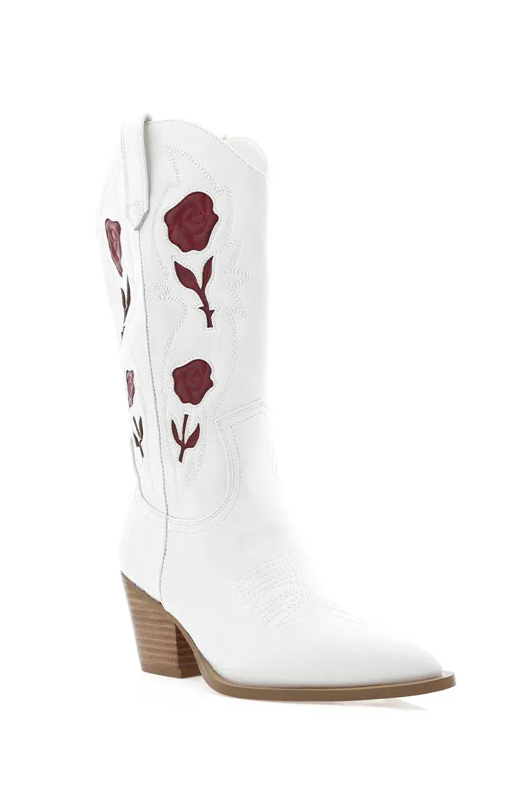 Arden White Garnet Cowboy Boots