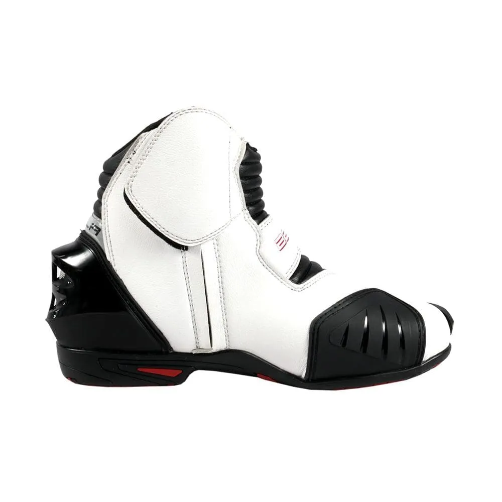 Bela Faster Motorcycle Short Racing Boots - Blue/White/Fluro Yellow