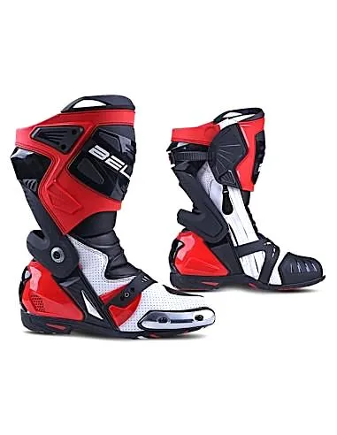 Bela Race Pro Motorcycle Racing Boots - Black/Red