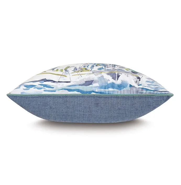 Bluewater Regatta Square Accent Pillow