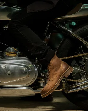 boots moc-toe tobacco brown