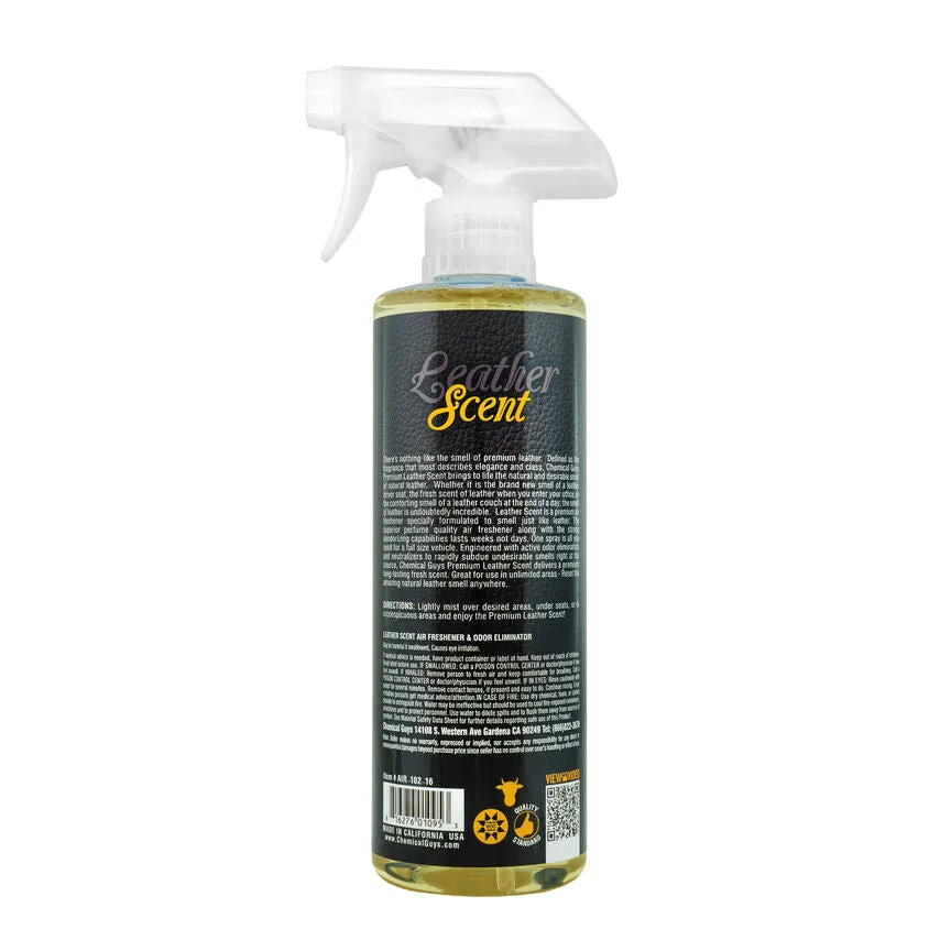 Chemical Guys Air Freshener And Odor Eliminator Leather Scent 16 oz.