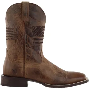 Circuit Patriotic Square Toe Pull On Cowboy Boots