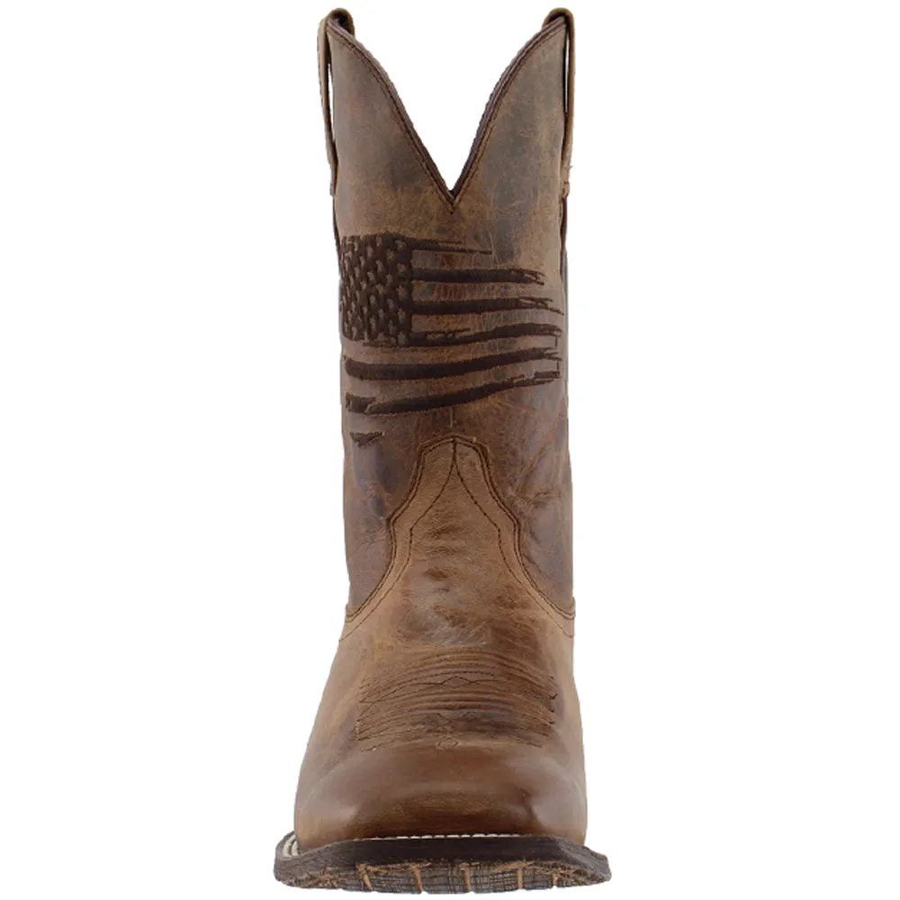 Circuit Patriotic Square Toe Pull On Cowboy Boots