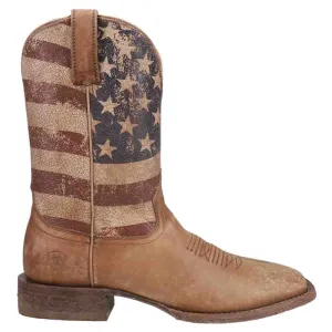 Circuit Proud Patriotic Square Toe Pull On Cowboy Boots
