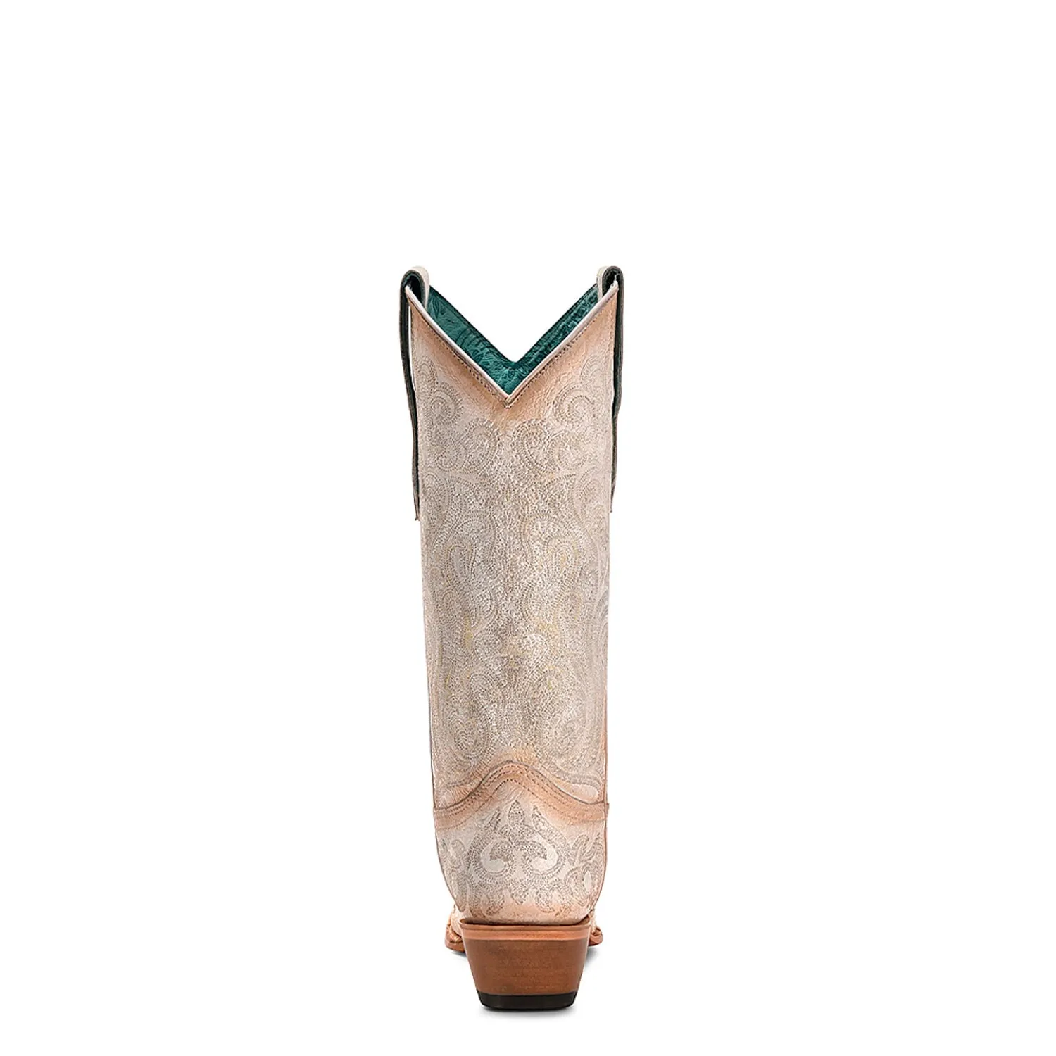 Corral Womens Pink Luminescent Embroidery Crackled Straw Cowhide Cowboy Boots