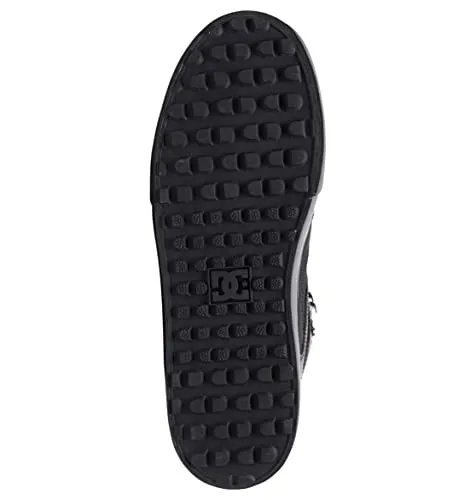 DC Men's Pure HIGH-TOP WC WNT Skate Shoe, Black/Black/Black, 10.5