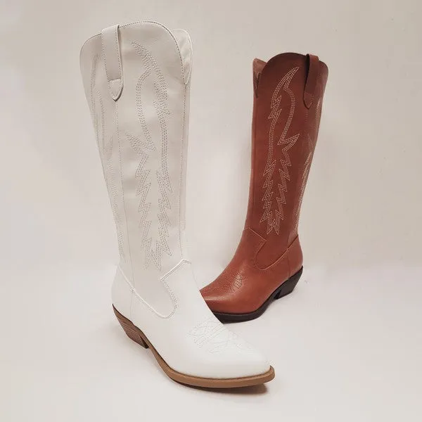 Dixie Darling White Cowboy Boots