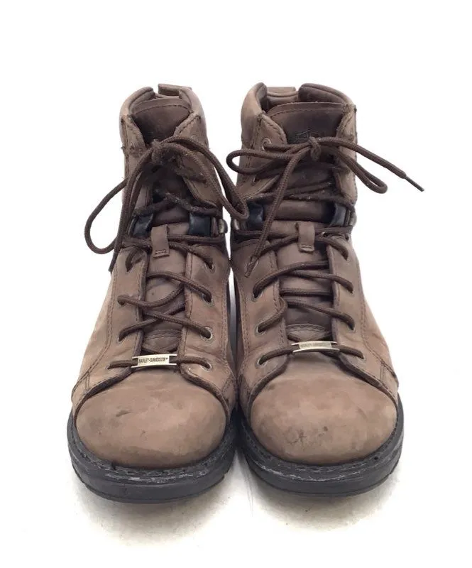 Harley-Davidson Men's Brown Leather Motorcycle Boots - Size 12