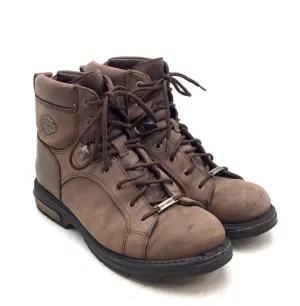Harley-Davidson Men's Brown Leather Motorcycle Boots - Size 12