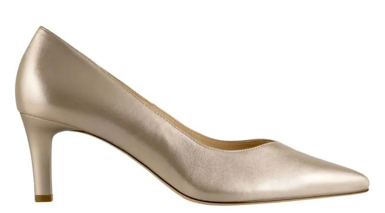 Hōgl bronze leather court shoes