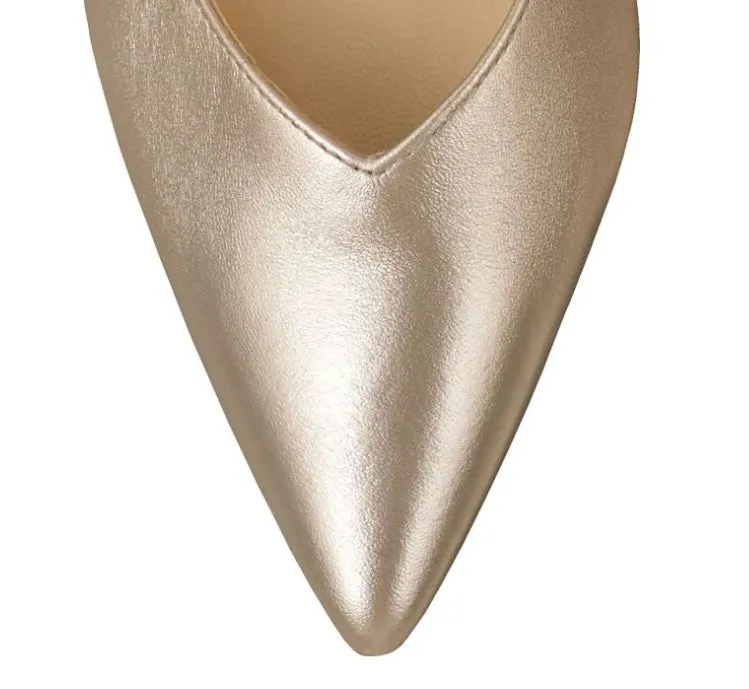 Hōgl bronze leather court shoes