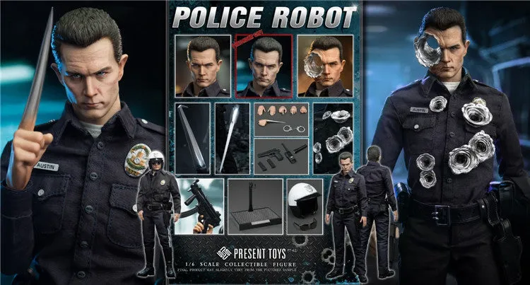 In-stock 1/6 Present Toys SP62 Police Robot Action Figure