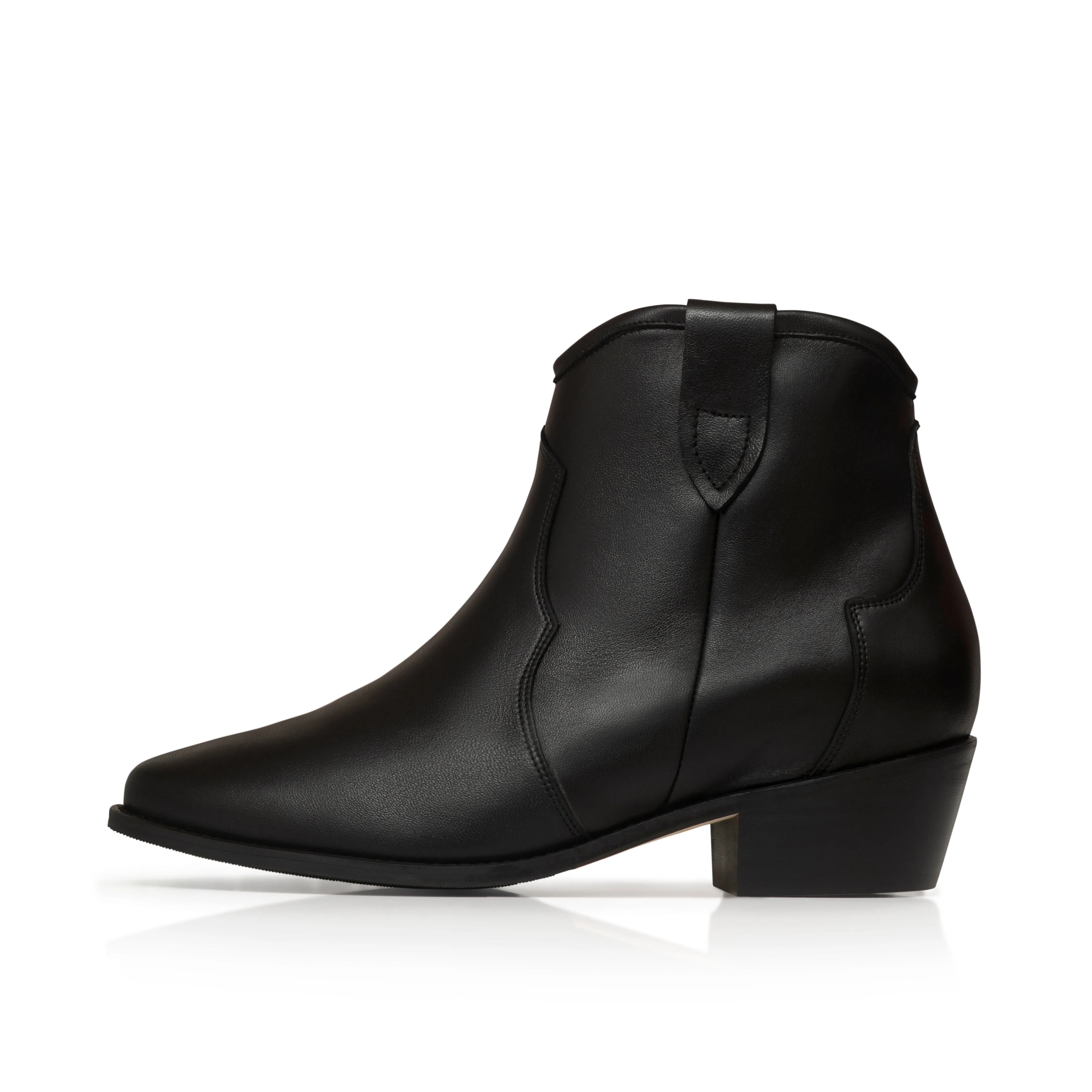 Jago Extra Wide Width Cowboy Boots - Black Leather