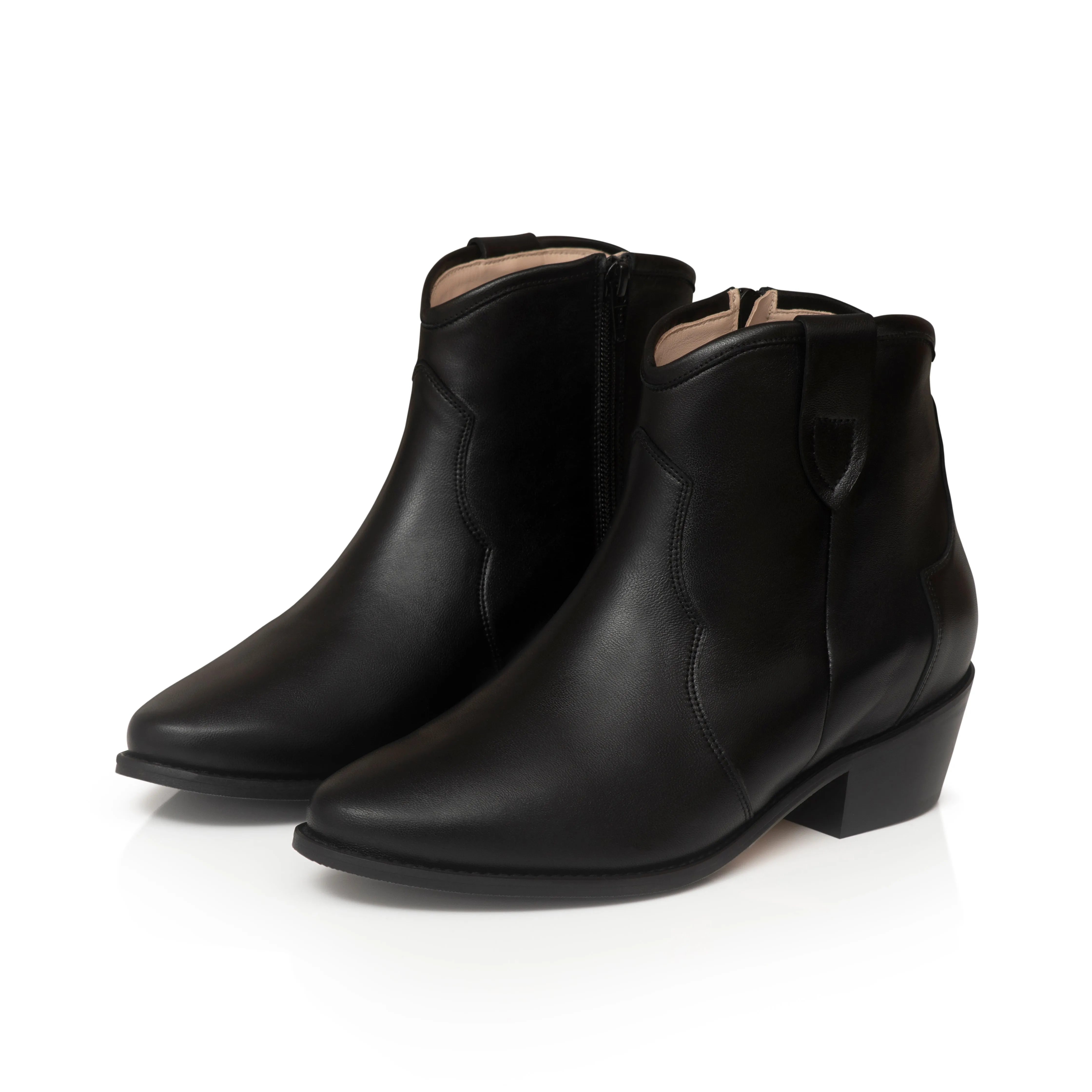 Jago Extra Wide Width Cowboy Boots - Black Leather