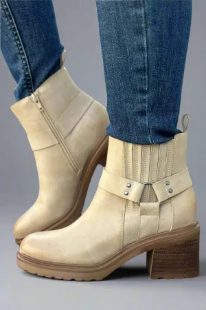 Jayden Motorcycle Booties - Khaki