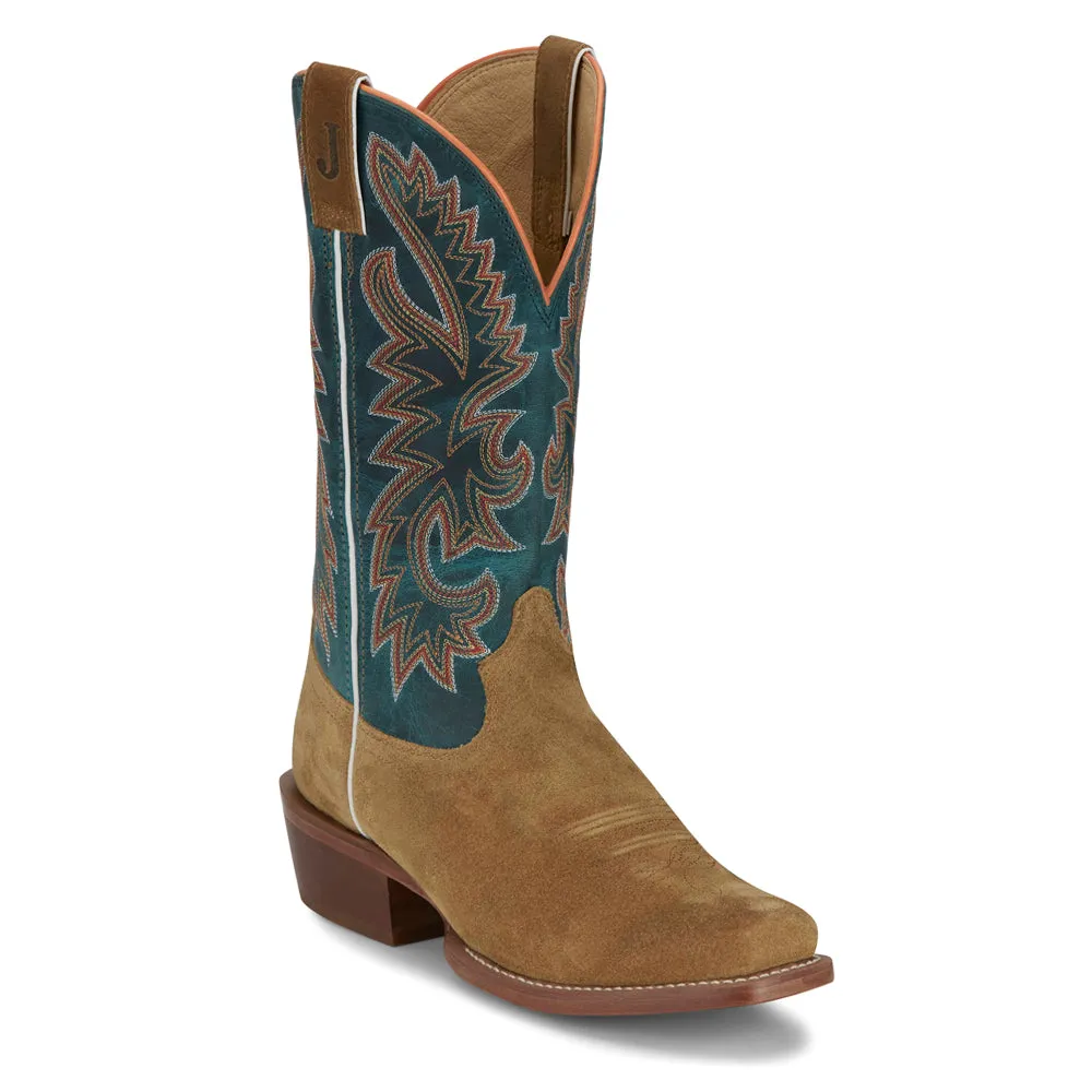 Jimmy Embroidered Square Toe Embroidered Cowboy Boots