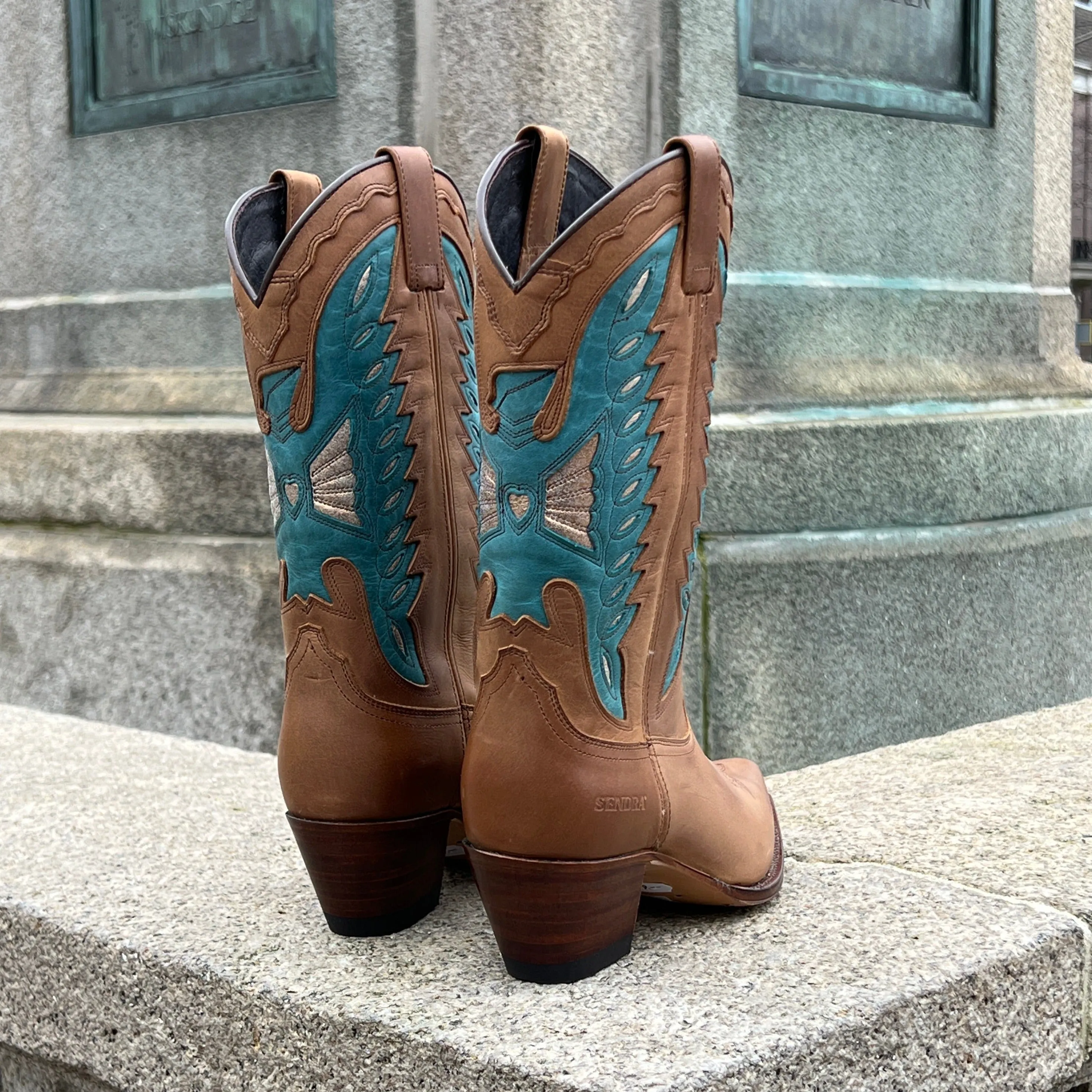 Judy boots - tang/ turquoise