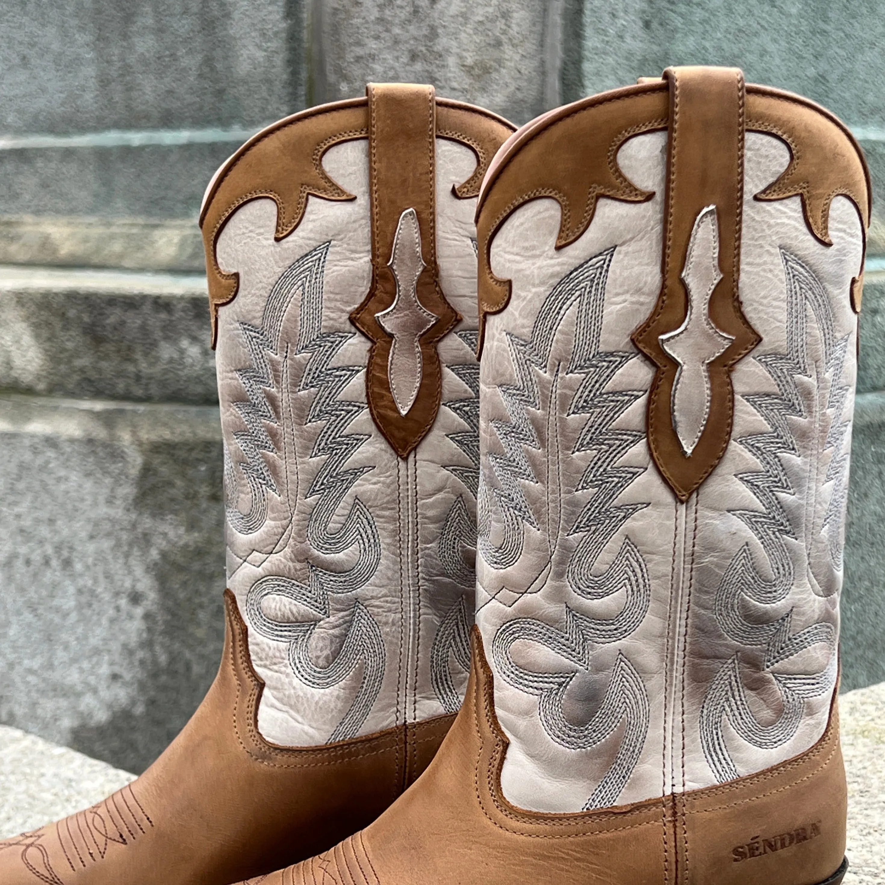 Judy boots - tang/off white