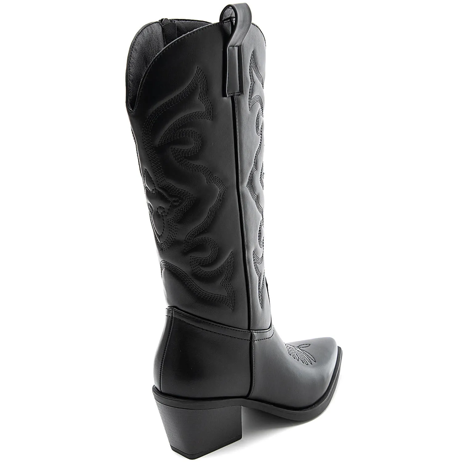 Juodi Kaubojiški batai moterims - Black Cowboy boots for Women