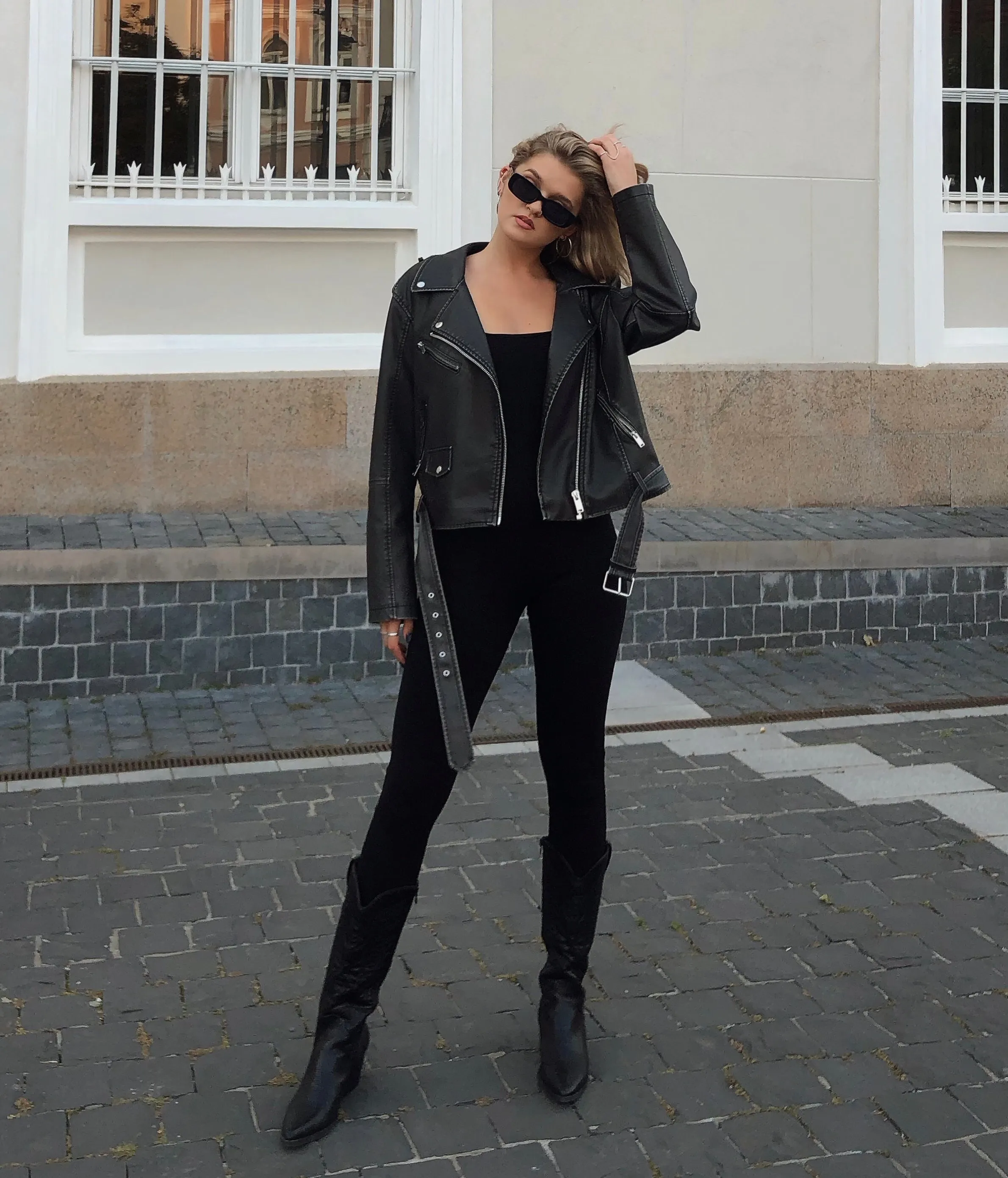 Juodi Kaubojiški batai moterims - Black Cowboy boots for Women