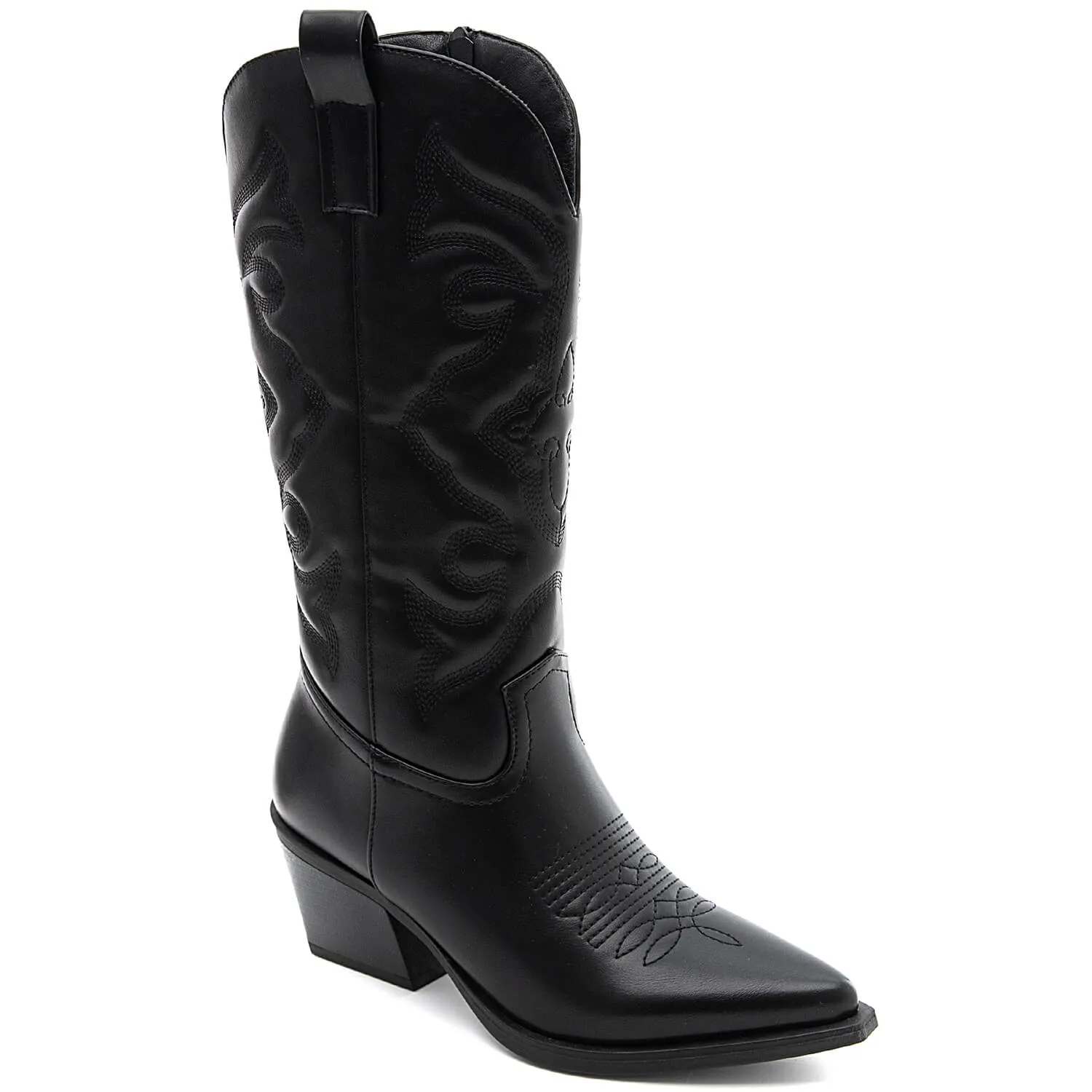 Juodi Kaubojiški batai moterims - Black Cowboy boots for Women