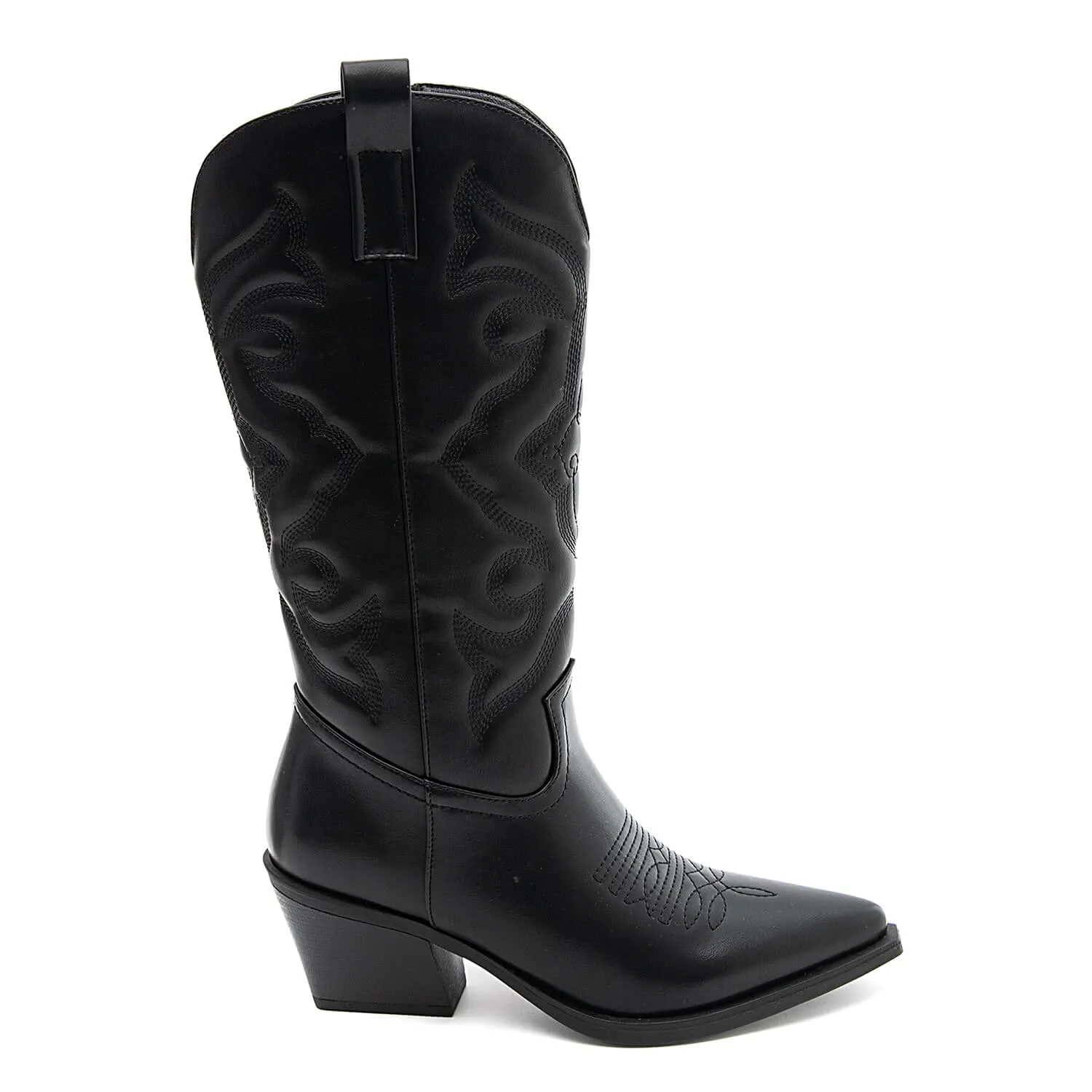 Juodi Kaubojiški batai moterims - Black Cowboy boots for Women