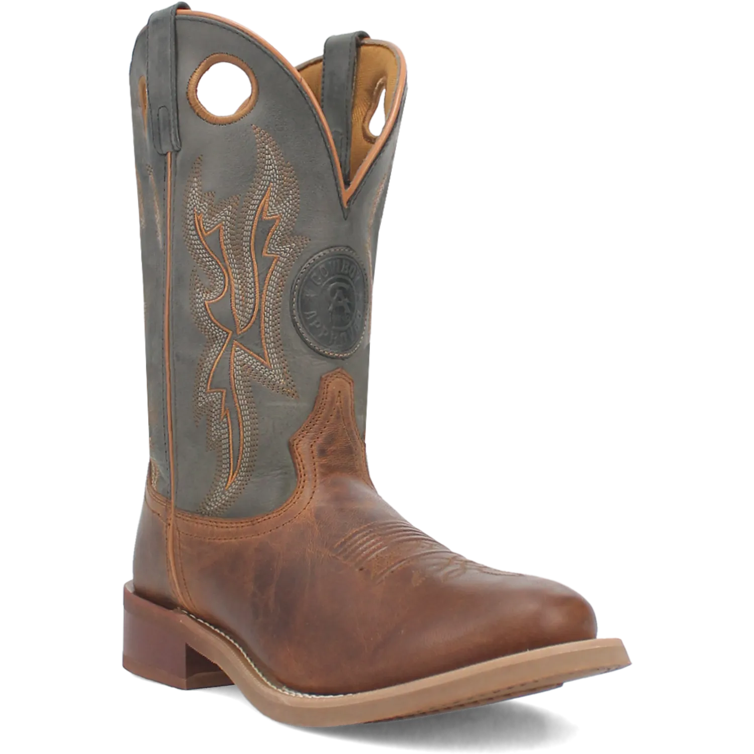 Laredo Cowboy Approved Brown/Grey Dawson Round Toe Boots for Men