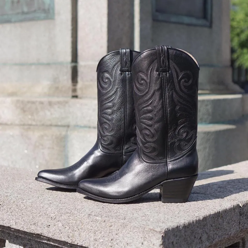Lia cowboy boots - black