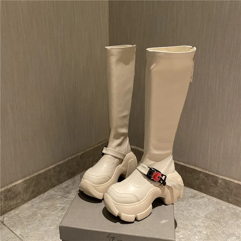Lisa-100 Knee-High Crepper Boots