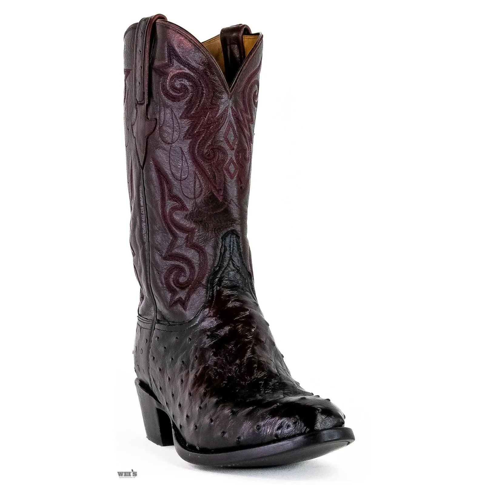 Lucchese Men's Cowboy Boots 14" Exotic Ostrich/Goat
