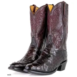 Lucchese Men's Cowboy Boots 14" Exotic Ostrich/Goat