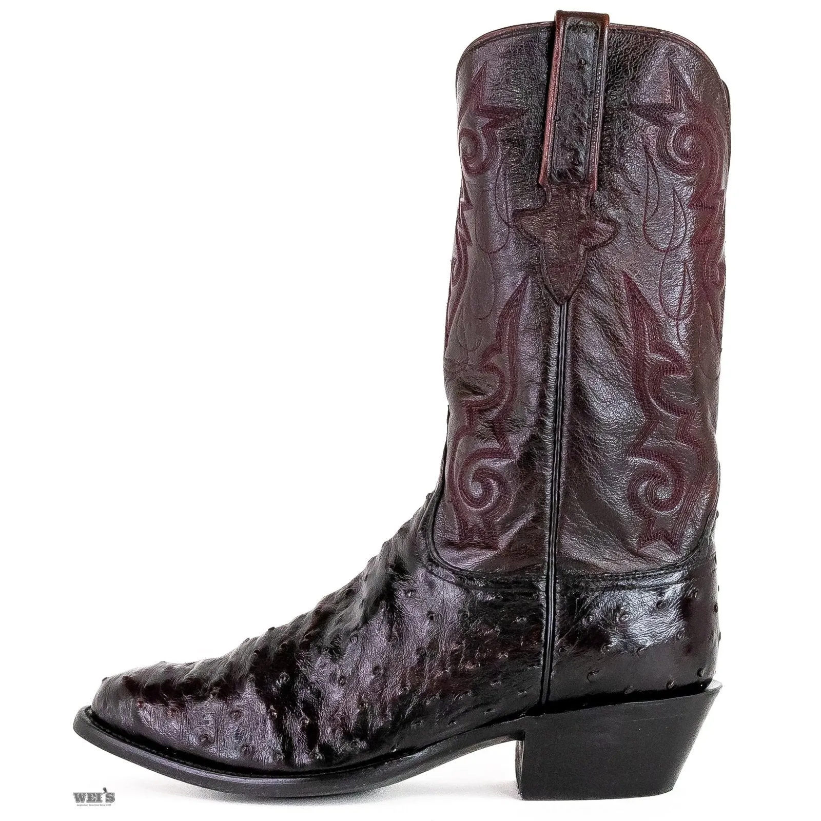 Lucchese Men's Cowboy Boots 14" Exotic Ostrich/Goat