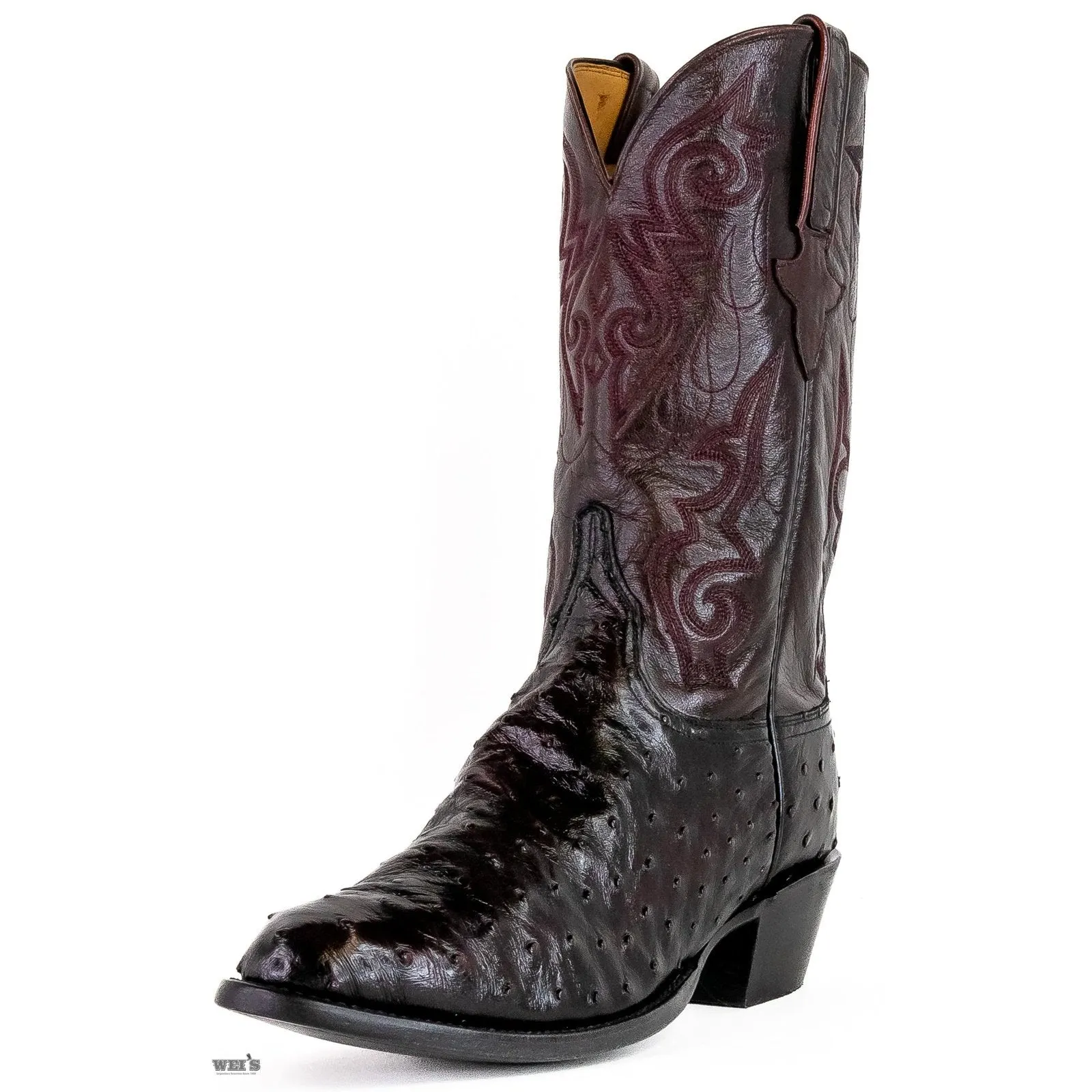 Lucchese Men's Cowboy Boots 14" Exotic Ostrich/Goat