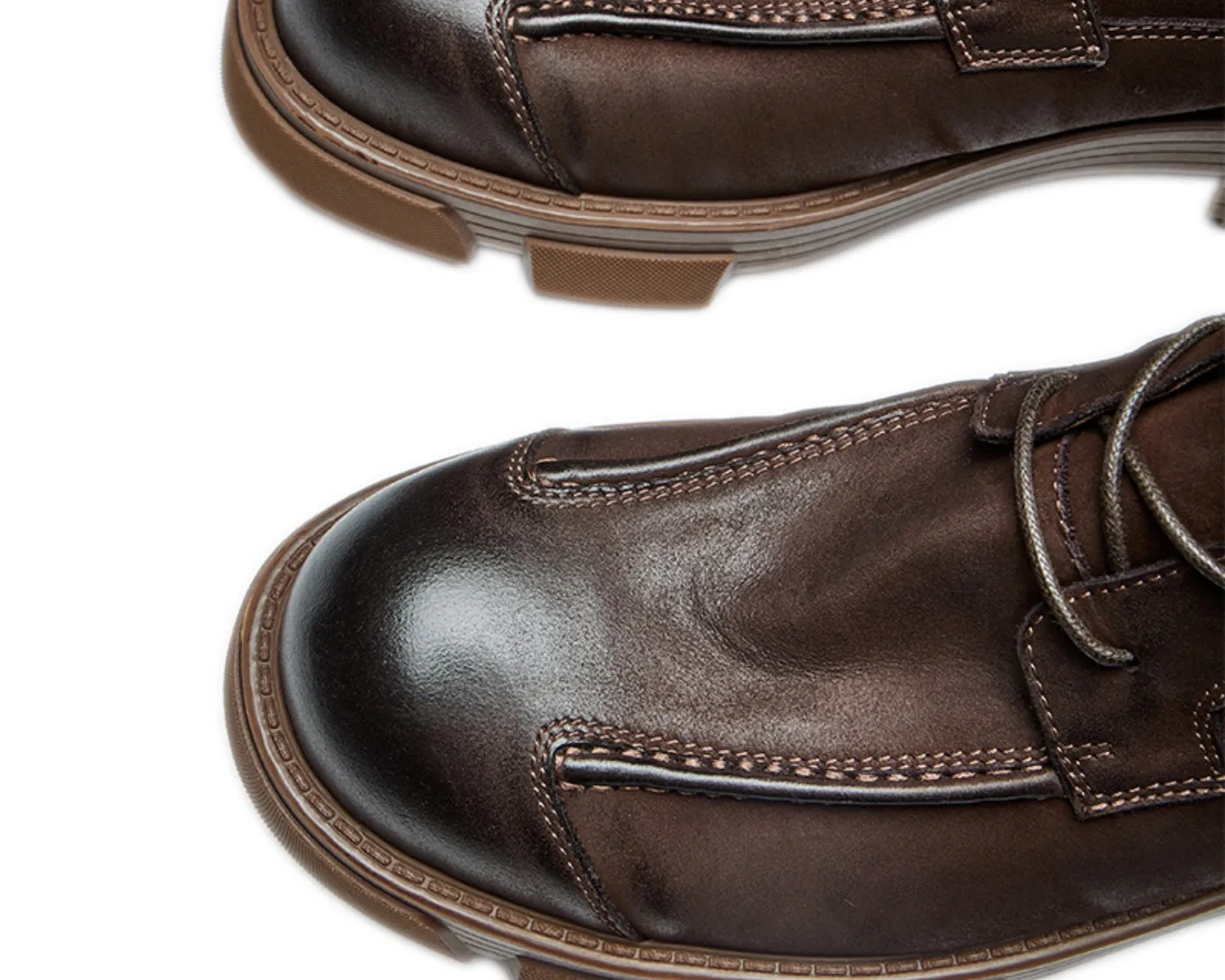 Men's Retro High-Top Work Boots | Thick Sole Soft Leather Motorcycle