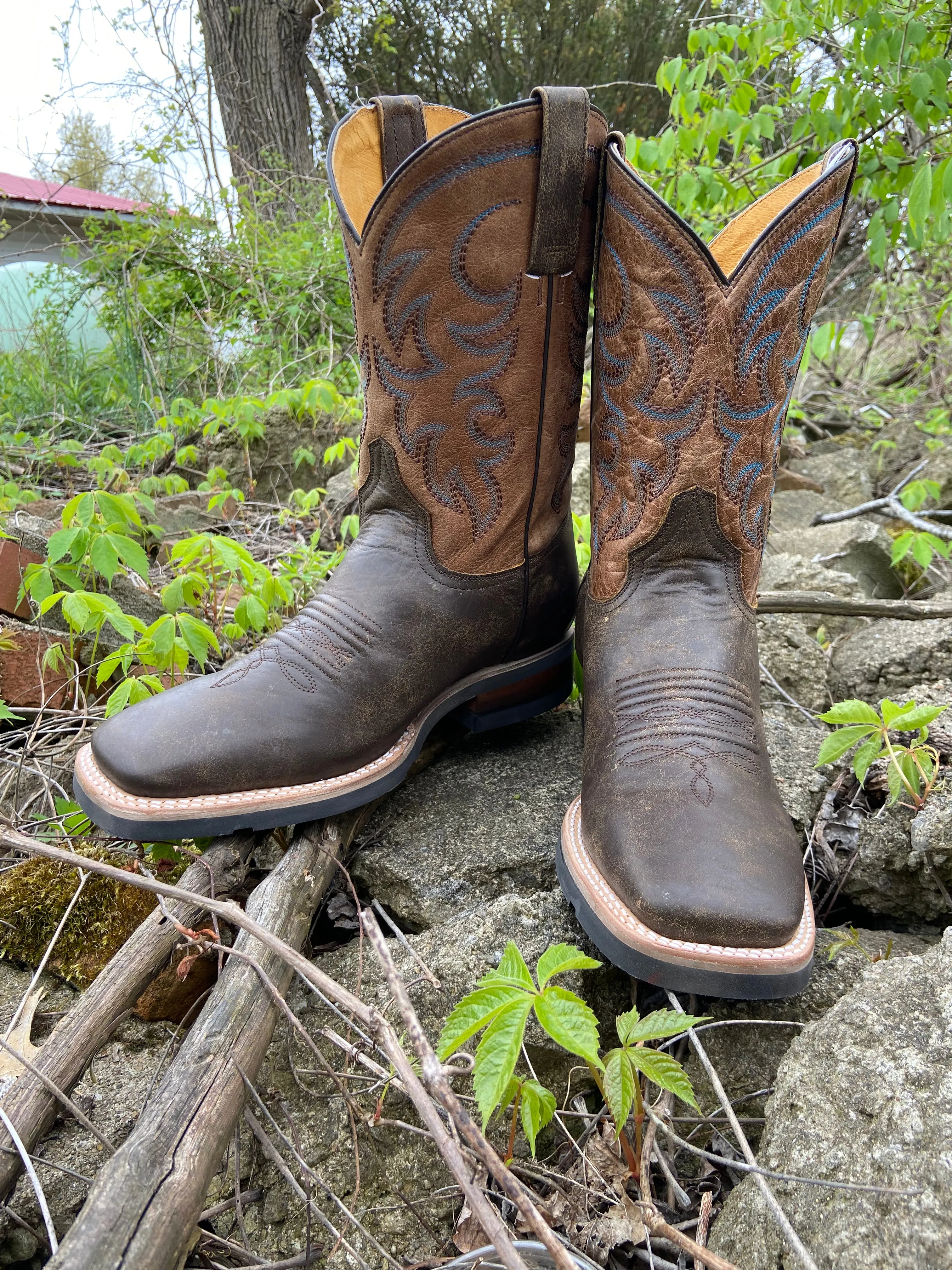 Men's Roper Vintage Brown Western Cowboy Boots