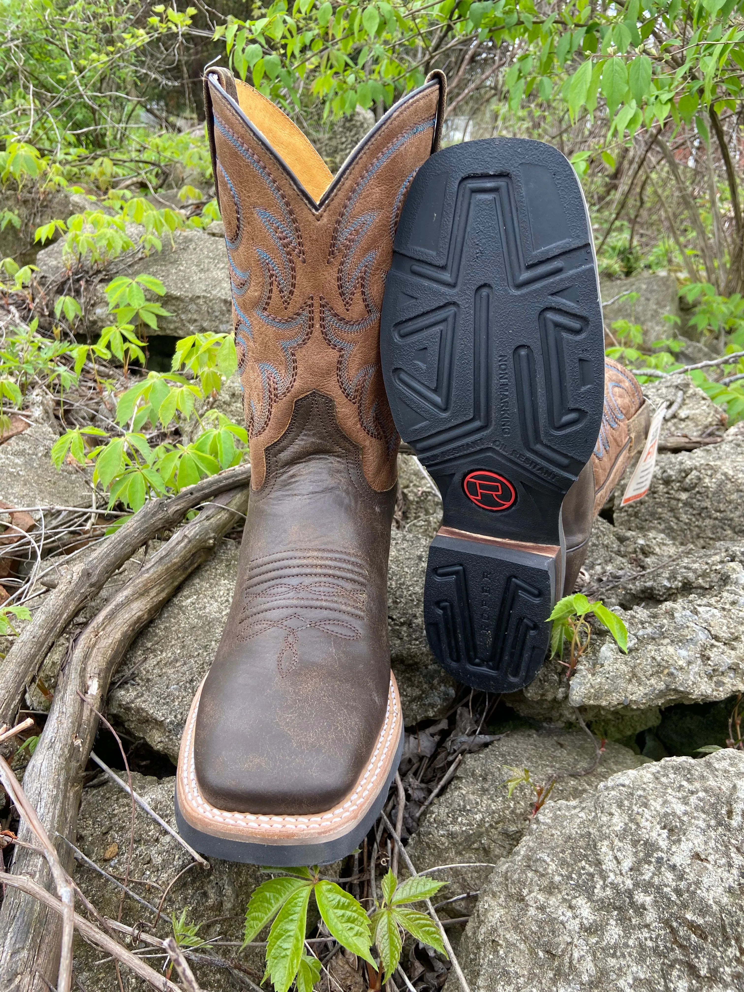 Men's Roper Vintage Brown Western Cowboy Boots