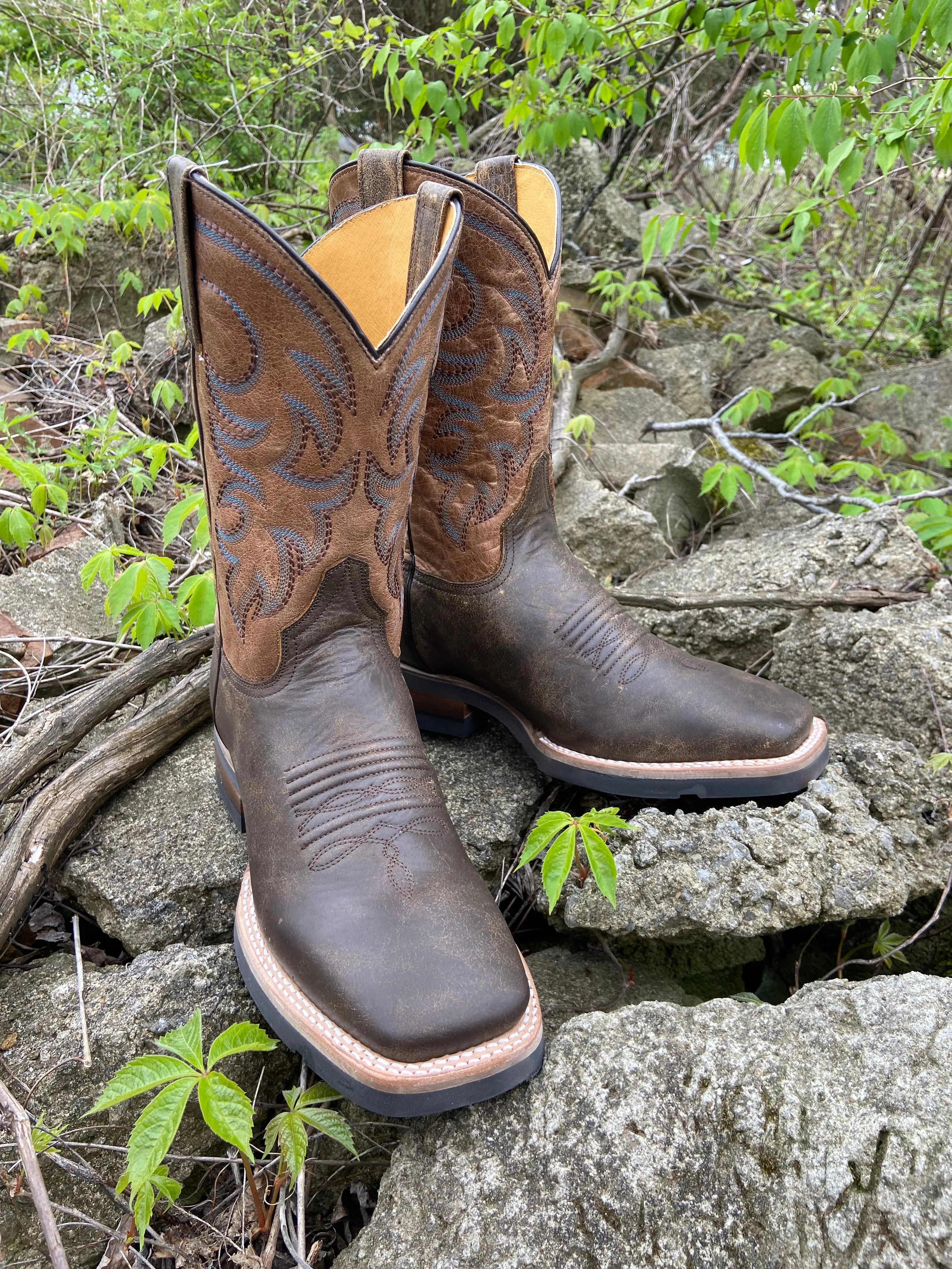 Men's Roper Vintage Brown Western Cowboy Boots