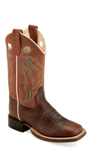 Old West Boys Broad Square Toe Boots