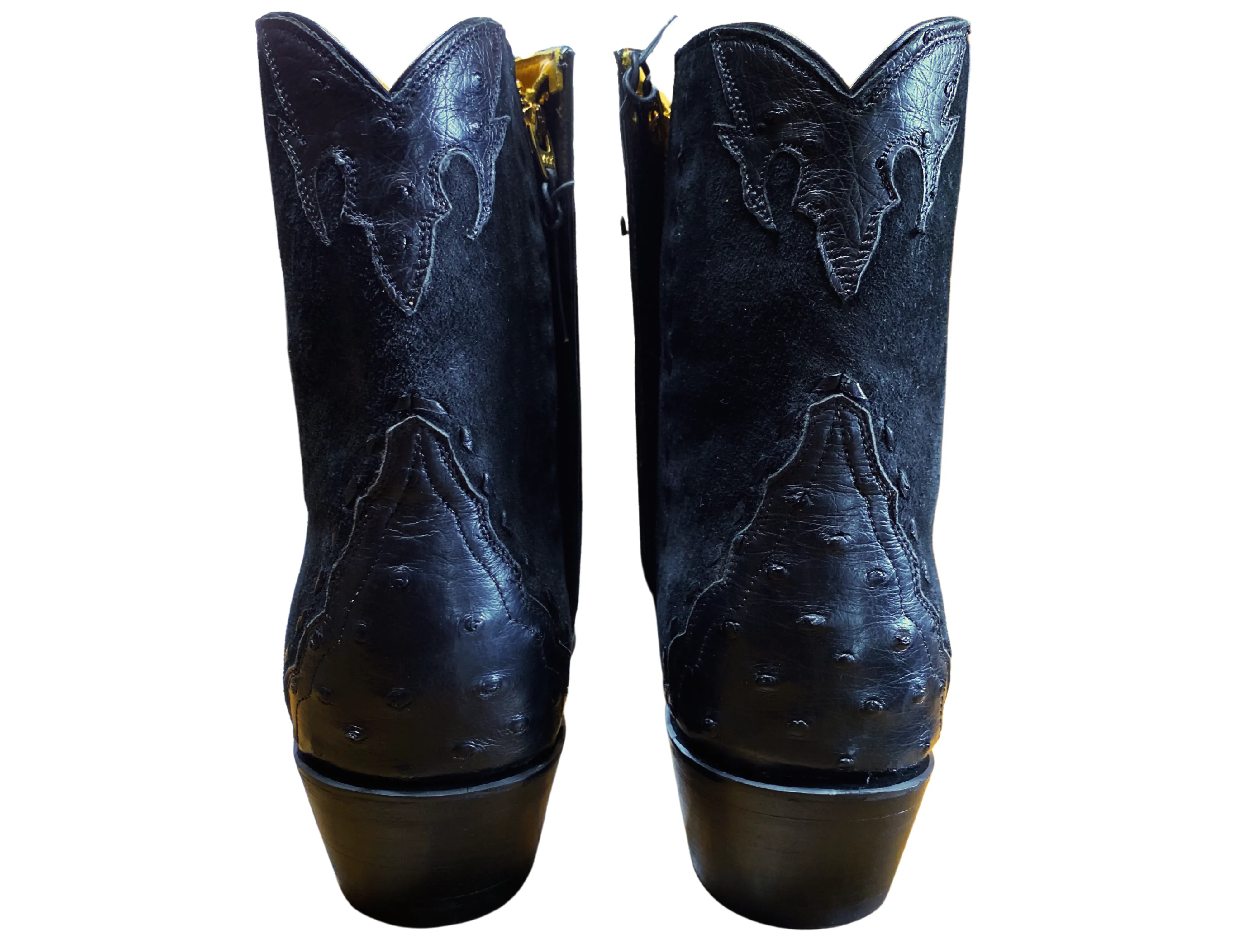 Ostrich Ankle Zipper - Black