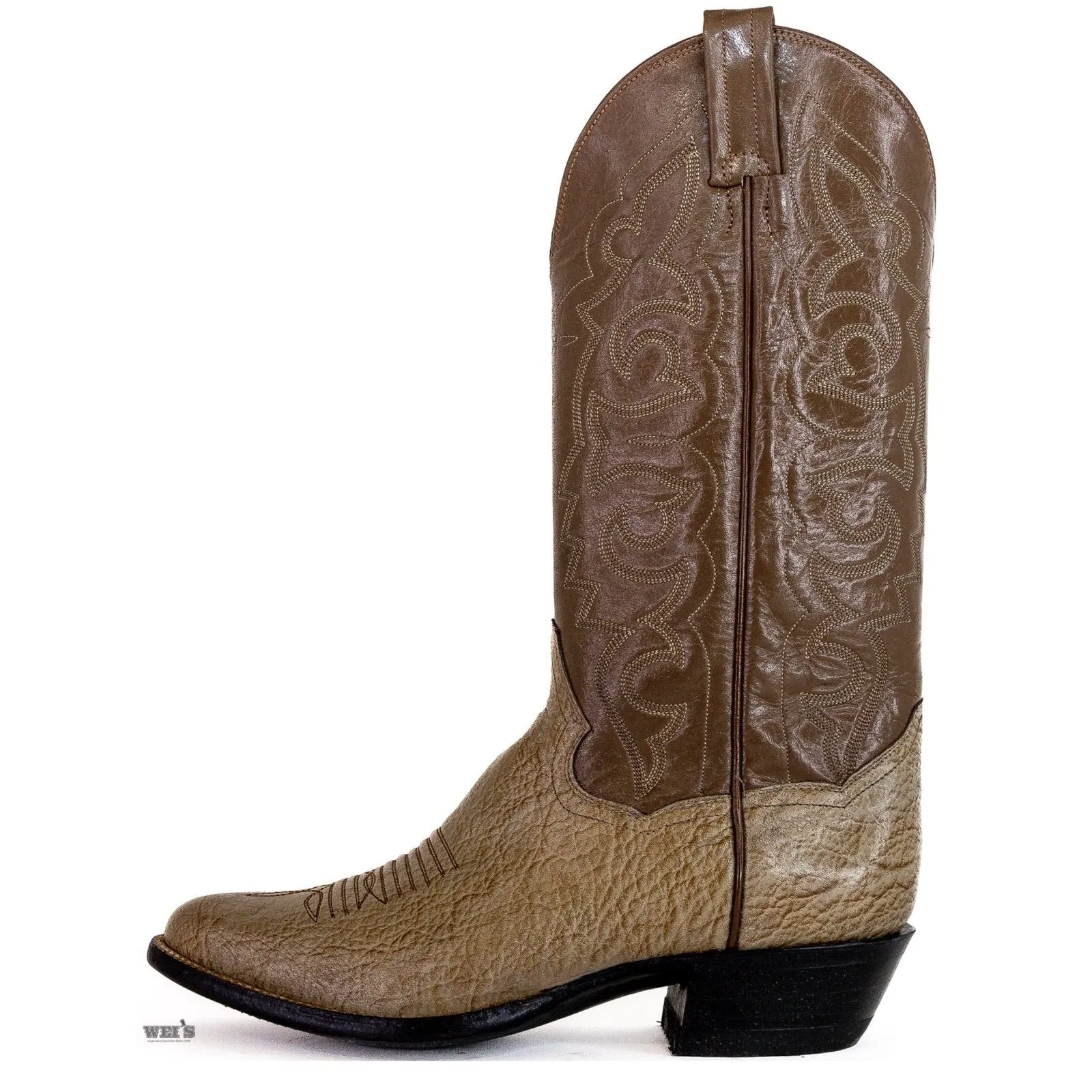 Panhandle Slim Men's Cowboy Boots 14" Exotic Shark Taupe 13-SHARK