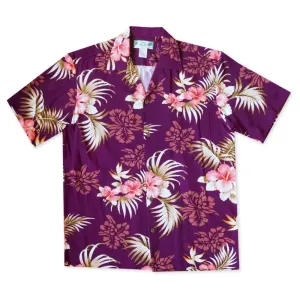 Passion Purple Hawaiian Rayon Shirt