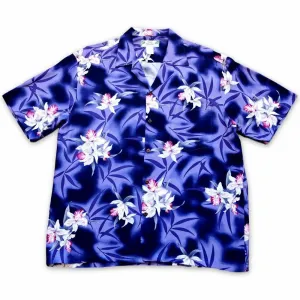 Poipu Purple Hawaiian Rayon Shirt
