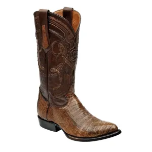 R Toe Cowboy Boots - Round  Toe Cowboy Boots Cuadra Men's Porto Caiman Belly Cowboy Boots - Maple