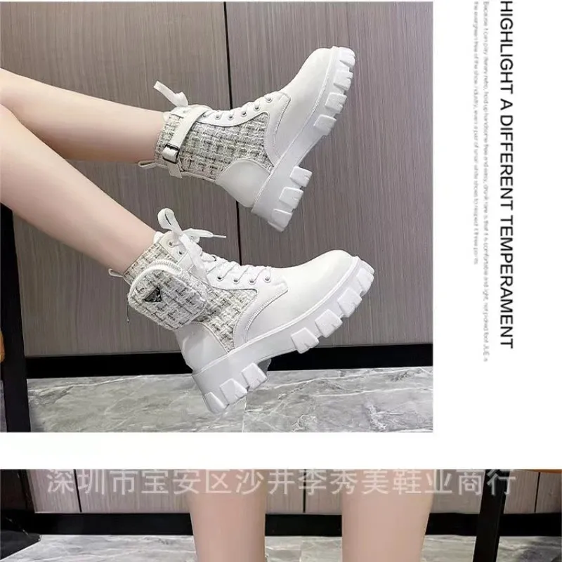 Rebel Ride Ankle Boots with Punk Pocket Bag