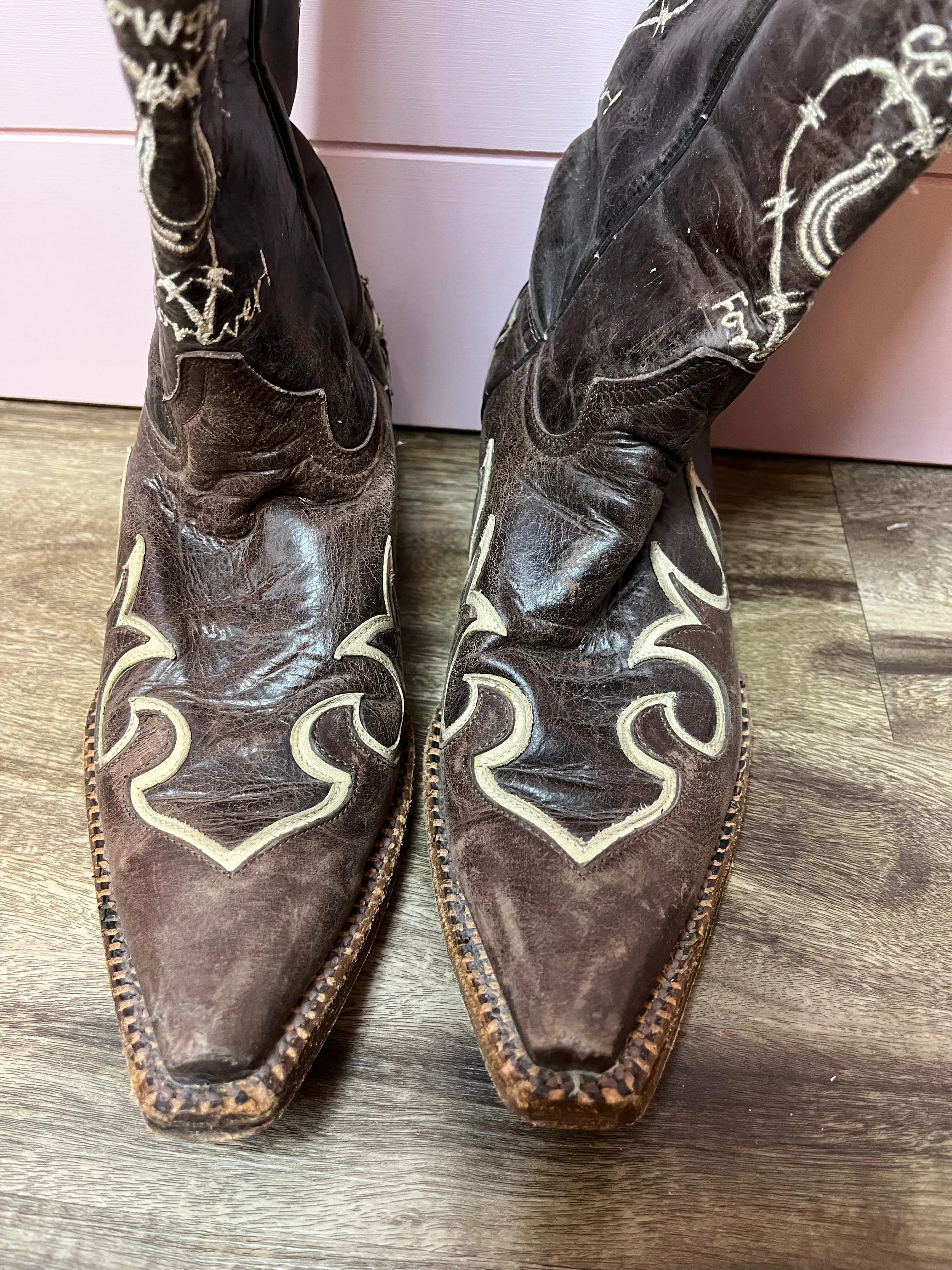 Size 7 Pecos Bill Cowgirl Forever Pointy Toe Cowboy Boots
